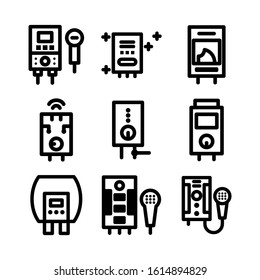 water heater icon isolated sign symbol vector illustration - Collection of high quality black style vector icons
