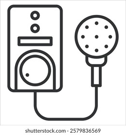 Water Heater Icon Lineal Style. Vector Illustration Graphic Design