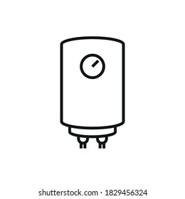 Icono del calentador de agua. Ilustración vectorial lineal simple.
