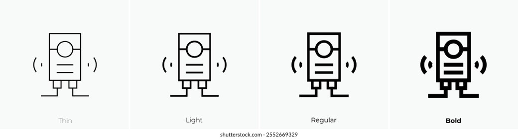 water heater icon. Thin, Light Regular And Bold style design isolated on white background