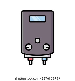 water heater icon vector design template simple and clean