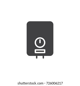 Water heater icon vector, filled flat sign, solid pictogram isolated on white. Symbol, logo illustration.