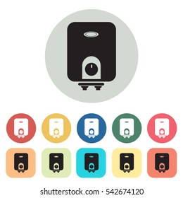 Water Heater icons set.Vector illustration
