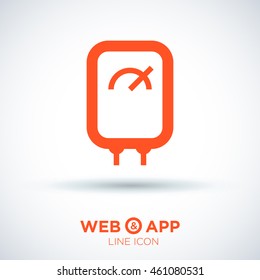 Water Heater isolated minimal single flat linear icon for application and info-graphic. Boiler line vector icon for websites and mobile minimalistic flat design.