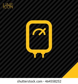 Water Heater isolated minimal single flat linear icon for application and info-graphic. Boiler line vector icon for websites and mobile minimalistic flat design.