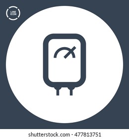 Water Heater isolated minimal single flat linear icon for application and info-graphic. Boiler line vector icon for websites and mobile minimalistic flat design.