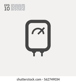 Water Heater isolated minimal single flat linear icon for application and info-graphic. Boiler line vector icon for websites and mobile minimalistic flat design.