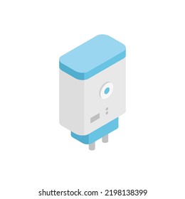 Water Heater Isometric Icon.vector Illustration