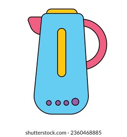 water heater kettle illustration line art