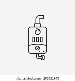 Water Heater Line Icon