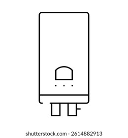 water heater line icon vector. water heater sign. isolated contour symbol black illustration