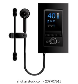 water heater modern black vector