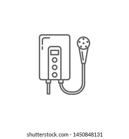 Water Heater Thin line Icon,  illustration,  isolated on white background, editable stroke - Vector