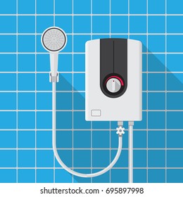 water heater vector flat design.