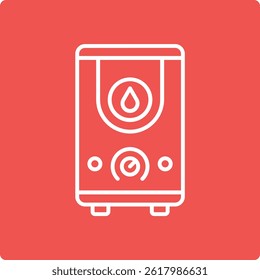 Ícone do vetor Aquecedor de Água. Pode ser usado para impressão, aplicativos móveis e da Web.