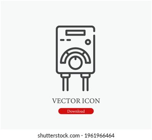 Water heater vector icon.  Editable stroke. Symbol in Line Art Style for Design, Presentation, Website or Apps Elements, Logo. Pixel vector graphics - Vector