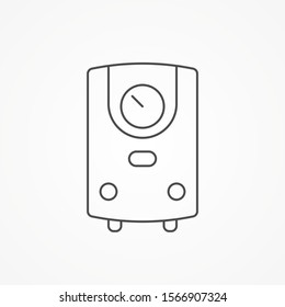 Water heater vector icon sign symbol