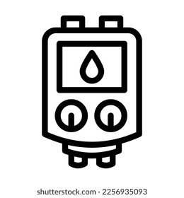 Water Heater Vector Line Icon Design