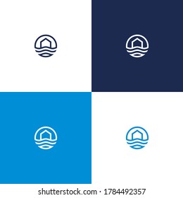 Water home logo concept vector designs