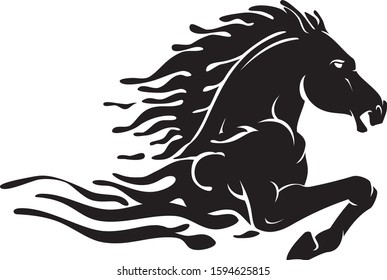 Water Horse Silhouette, Mythical Creature