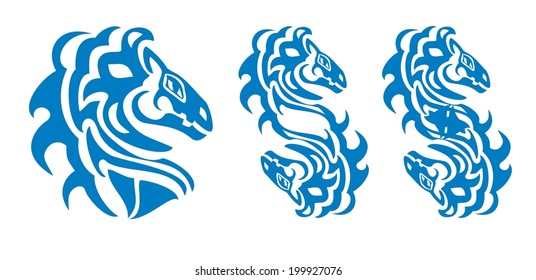 Water horse splashes