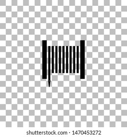 Water hose. Black flat icon on a transparent background. Pictogram for your project