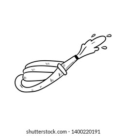 water hose doodle icon vector drawing