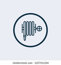 Water hose icon flat. Illustration isolated on white background. 