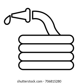 Water Hose Icon. Outline Illustration Of Water Hose Vector Icon For Web Design Isolated On White Background