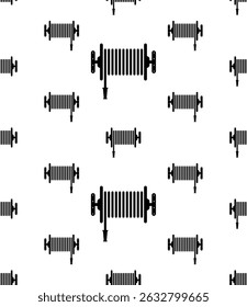Water Hose Icon Seamless Pattern, Water Hose With Nozzle Icon Vector Art Illustration