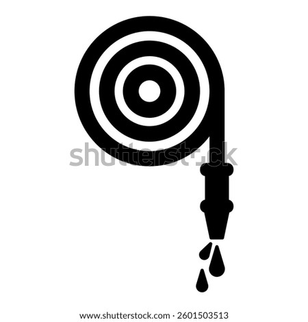 water hose icon, simple flat style, illustration, logo sign symbol pictogram template, for ui or ux isolated on white for mobile app, editable