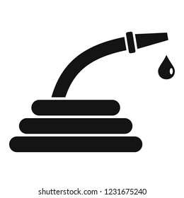Water hose icon. Simple illustration of water hose vector icon for web design isolated on white background