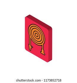 Water hose isometric left top view 3D icon