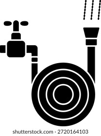 Línea de manguera de agua Vector Icon Design