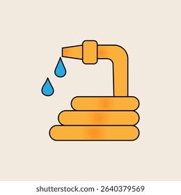Water Hose pipe  vector icon stock illustration