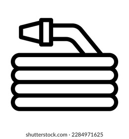 Water Hose Vector Line Icon Design