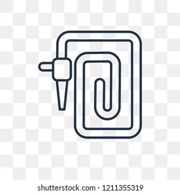 Water hose vector outline icon isolated on transparent background, high quality linear Water hose transparency concept can be used web and mobile