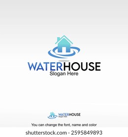 Water House Logo Template Design Vector