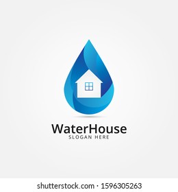 Water House Vector Logo template