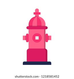 Water hydrant flat vector icon.