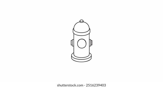 water hydrant outline design for kids printable coloring book