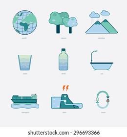 water hydro energy icon