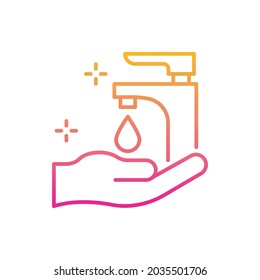 Ilustración del estilo de icono de gradiente vectorial de higiene del agua. archivo EPS 10