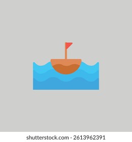 water iccon boat icon design 