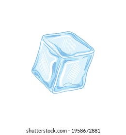 Water ice cube icon vector illustration graphic design  on white background.