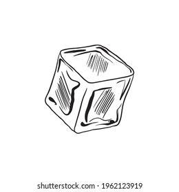 Water ice cube icon vector illustration graphic design on white background.