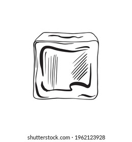 Water ice cube icon vector illustration graphic design on white background.