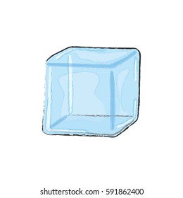 Water ice cube icon vector illustration graphic design