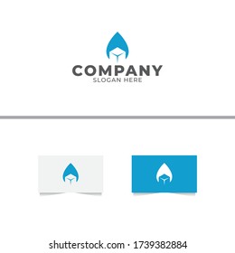 Water Ice Cube Logo Design Vector Template