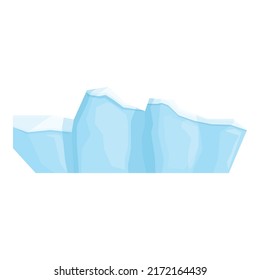 Water ice icon cartoon vector. Arctic glacier. Underwater ice